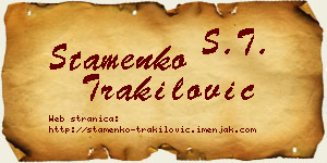 Stamenko Trakilović vizit kartica